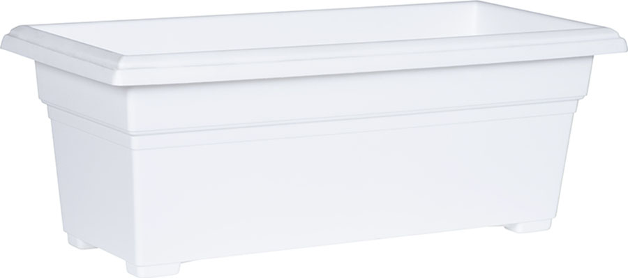 Novelty Countryside Patio Planter, White, 27 in - Flower Boxes