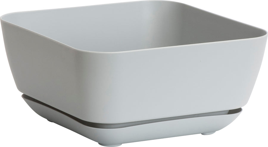 Novelty Garden Planter W/Attached Tray, Gray, 12 in - Planters Specialty