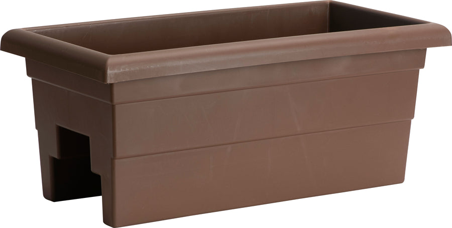 Novelty Countryside Over the Rail Planter, Brown, 24 in - Planters Specialty