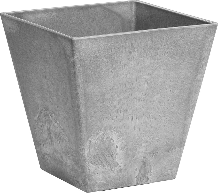 Artstone Ella Square Flowerpot, Gray, 6 in - Planters Decorative