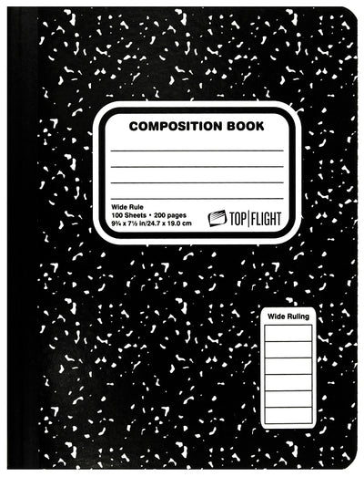 Top Flight MB100 Series 4511923 Marbled Composition Book