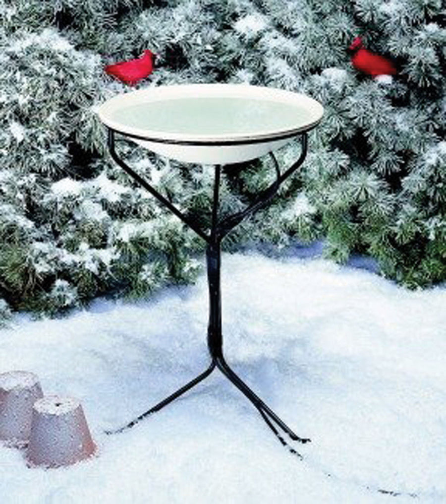 Allied Precision Heated Birdbath W/Stand, Beige, 20 in-150 Watt - Baths-Heaters & Deicers