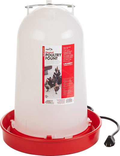 Allied Precision Heated Chicken Waterer, White, 3 gal - Farm & Equine