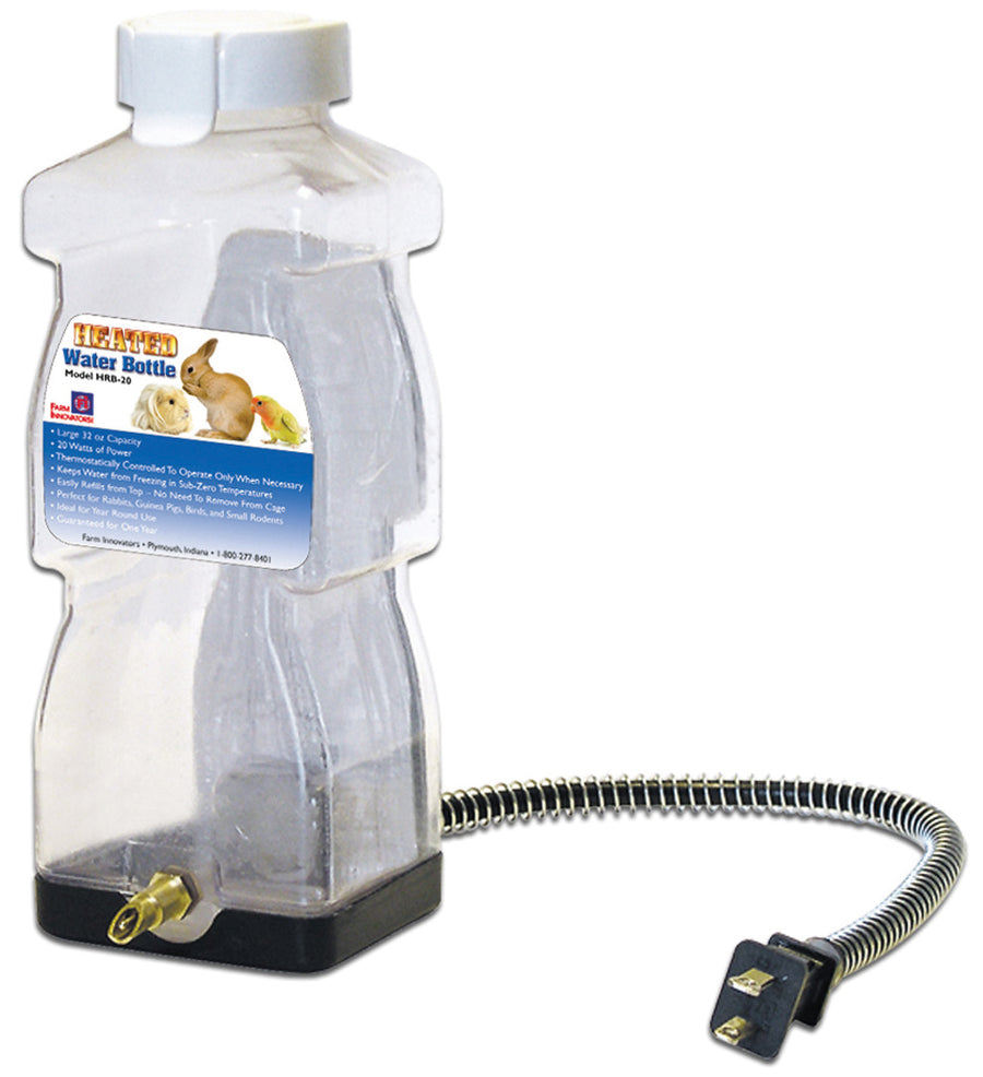 Farm Innovators Heated Water Bottle, 32 oz-20 Watt - Heated Rabbit Bottle