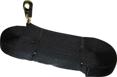Hamilton Single Thick Lunge Line W/Swivel, Black, 26 ft - Lungeing Supplies