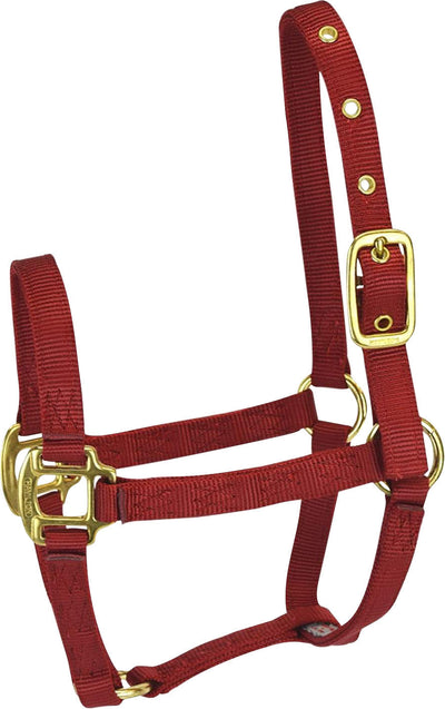 Hamilton Adjustable Chin Halter W/Snap, Red, Foal