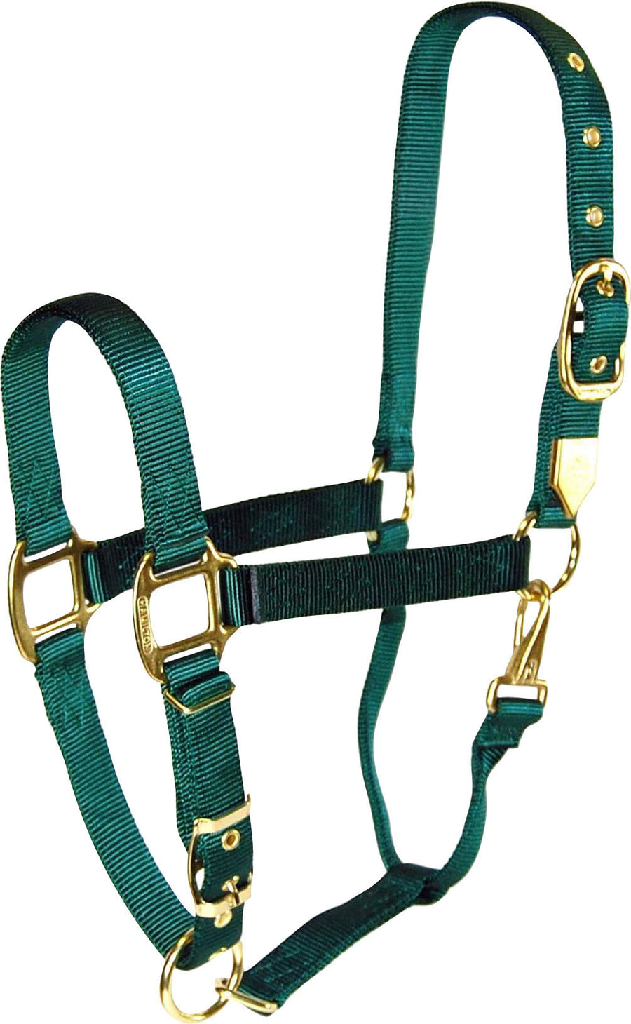 Hamilton Adjustable Chin Halter W/Snap, Hunter Green, Avg