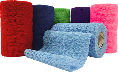 Powerflex Cohesive Bandage Display, Assorted, 4 in x 5 yd-18 pc - Cohesive Bandages