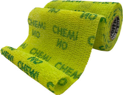 Powerflex Cohesive Bandage Bitter No Chew, Yellow, 4 in x 5 yd - Cohesive Bandages
