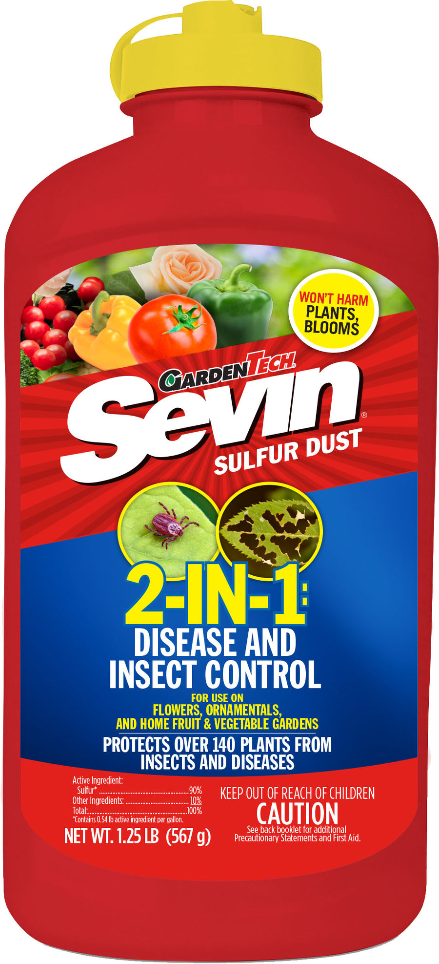 Gardentech Sevin Sulfur Dust 2-in-1 Disease & Insect Control, 1.25 lb - Fungicides