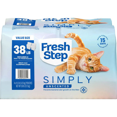 Fresh Step Simply Clumping Litter, Unscented, 38 lb