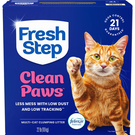 Fresh Step Clean Paws Clumping Litter, Scented, 22 lb