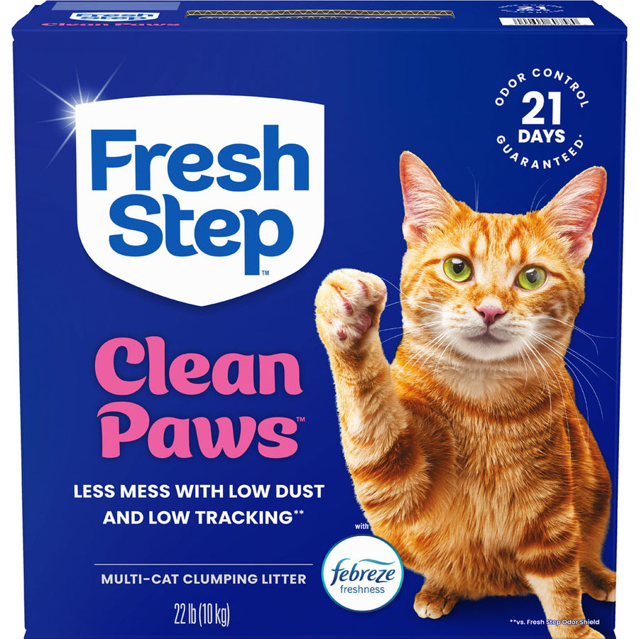 Fresh Step Clean Paws Clumping Litter, Scented, 22 lb