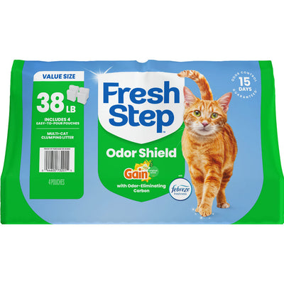Fresh Step Odor Shield Clumping Litter, Gain, 38 lb