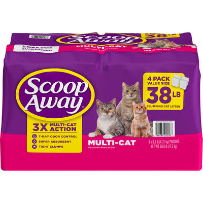 Scoop Away Clumping Litter Multi Cat, Scented, 38 lb
