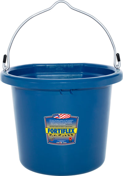 Fortiflex Flat Back Bucket, Teal, 20 qt - Buckets Flatback