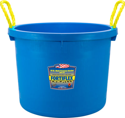 Fortiflex Multi-Purpose Bucket, Blue, 40 qt - Tubs