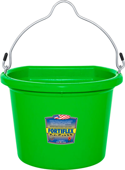 Fortiflex Flat Back Bucket, Mango, 8 qt - Buckets Flatback