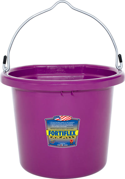 Fortiflex Flat Back Bucket, Vivid Violet, 20 qt - Buckets Flatback
