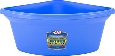Fortiflex Corner Fence Mount Feeder, Sky Blue, 24 qt - Wall & Corner Feeders