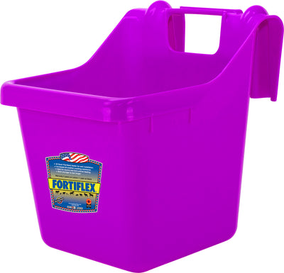 Fortiflex Hook Over Feeder, Bright Purple, 16 qt - Buckets Over the Fence