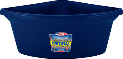 Fortiflex Corner Fence Mount Feeder, Sapphire Blue, 24 qt - Wall & Corner Feeders