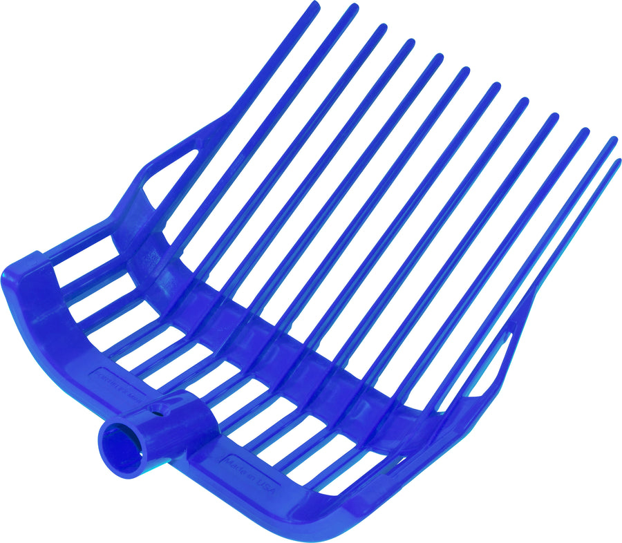 Fortiflex Mini Super Fork Plastic Stall Fork, Blue, 65x10 5/8 in - Stable/Bedding Fork