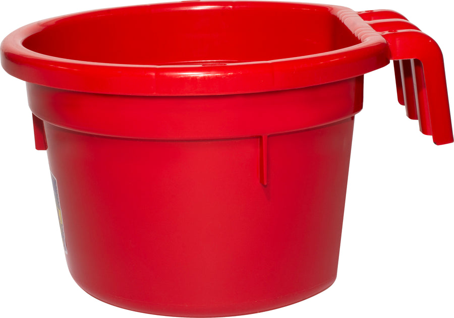 Fortiflex Round Over the Fence Pail, Red, 8 qt - Buckets Over the Fence