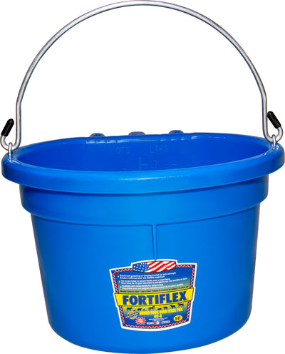 Fortiflex Round Over the Fence Pail with Handle, Blue, 8 qt - Buckets Over the Fence