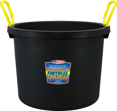 Fortiflex Multi-Purpose Bucket, Black, 40 qt - Tubs