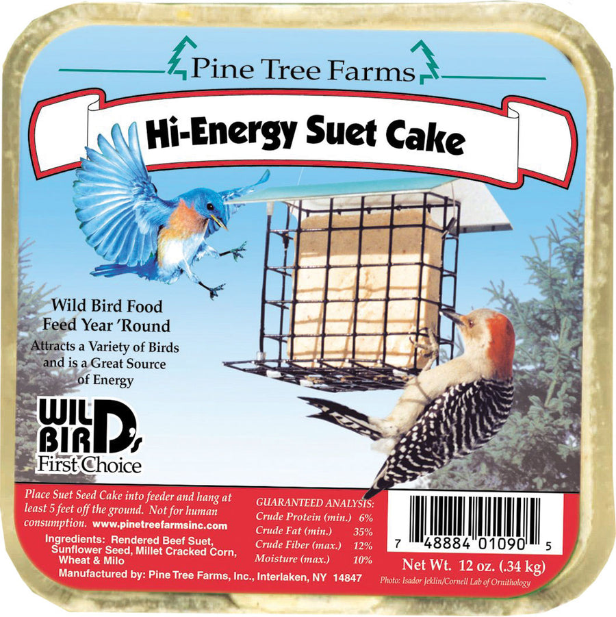 Pine Tree Farms Suet Cake, Hi-Energy, 12 oz - Suet Cakes