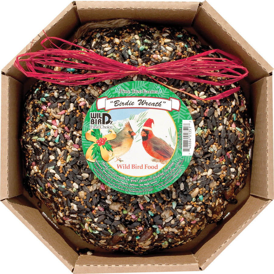 Pine Tree Farms Holiday Birdie Wreath, 2.25 lb - Seed Cakes