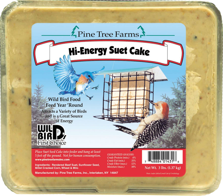 Pine Tree Farms Suet Cake, Hi-Energy, 3 lb - Suet Cakes