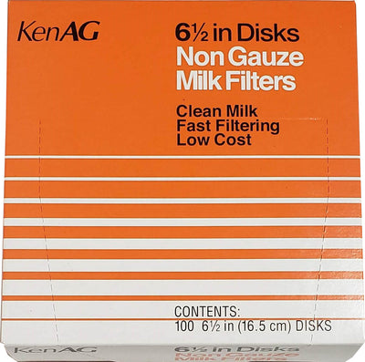 Ken Ag Non Gauze Disk Milk Filter, Tan, 6.5 in/100 Box - Milk Filters