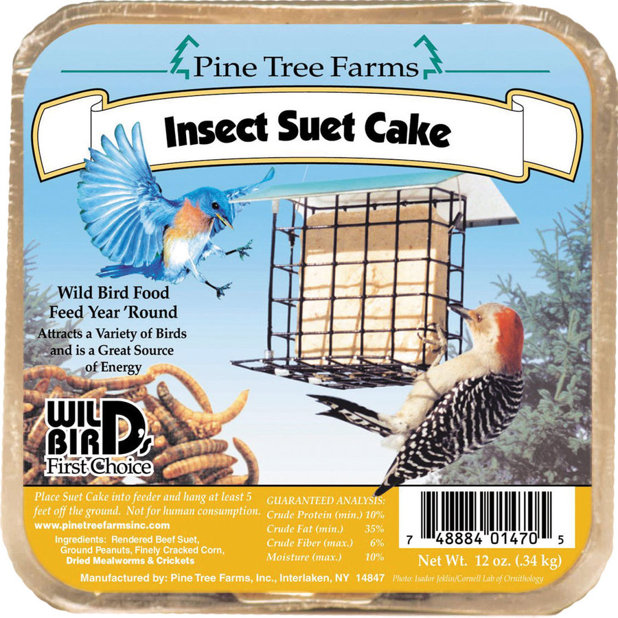 Pine Tree Farms Suet Cake, Insect, 12 oz - Suet Cakes