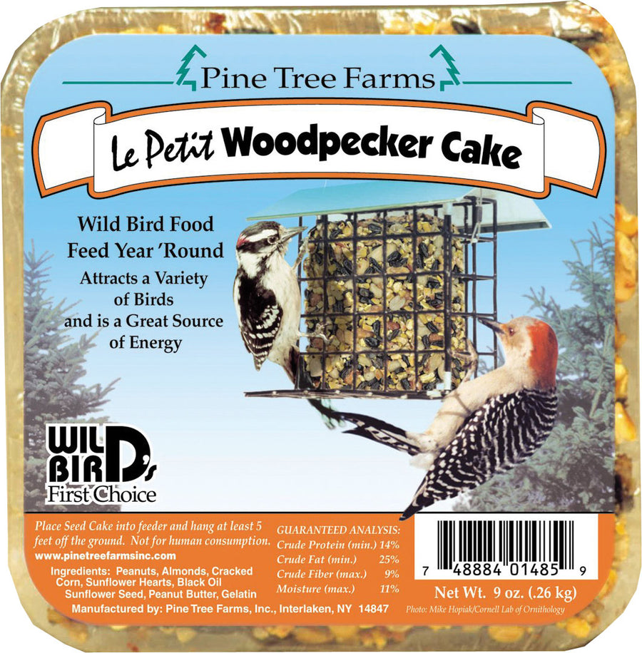 Pine Tree Farms Le Petit Seed Cake, Woodpecker, 9 oz - Seed Cakes