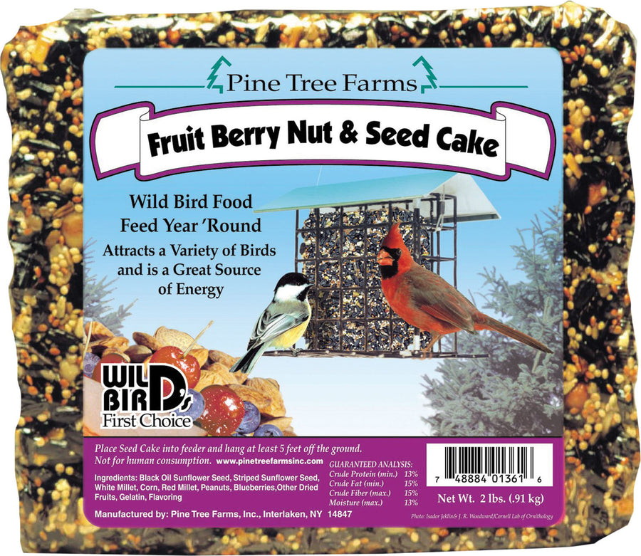 Pine Tree Farms Seed Cake, Fruit Berry/Nut, 2 lb - Seed Cakes