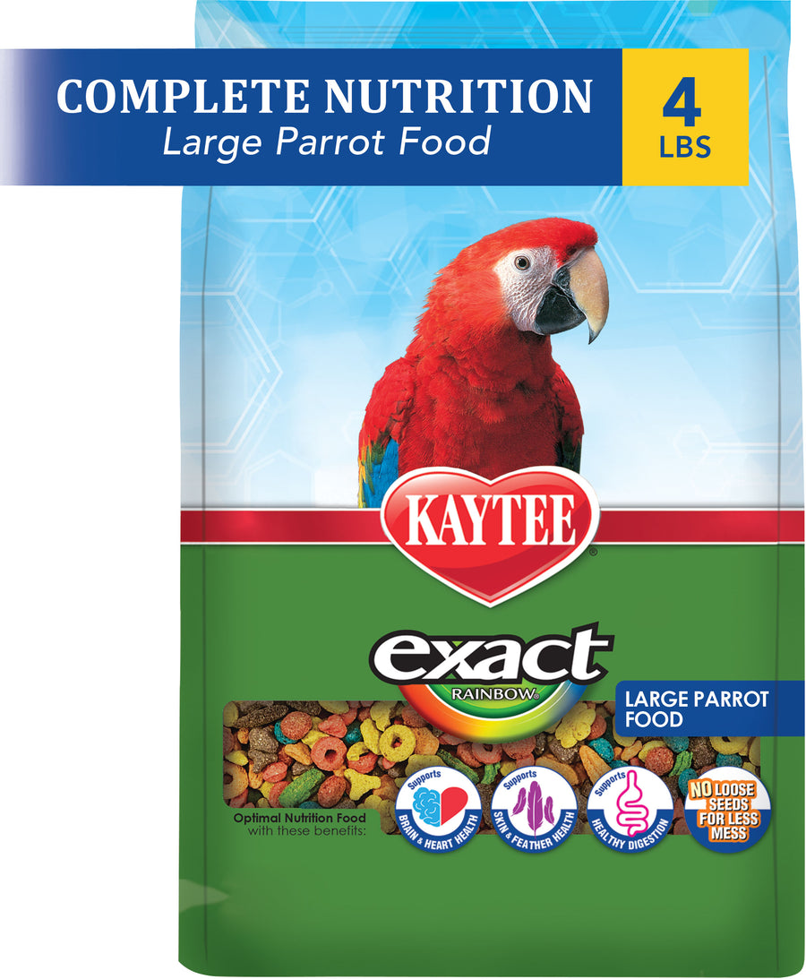 Kaytee Exact Rainbow Large Parrot Food, 4 lb