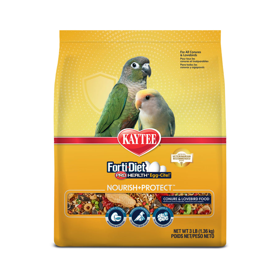 Kaytee Fdph Nourish & Protect Eggcite Conure/Lovebird, 3 lb - Parrot