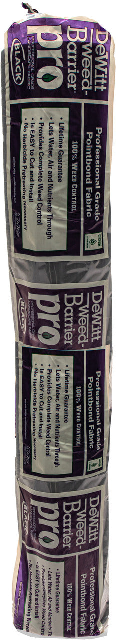 Dewitt Pro Weed Barrier, Black, 6x300 ft - Fabric