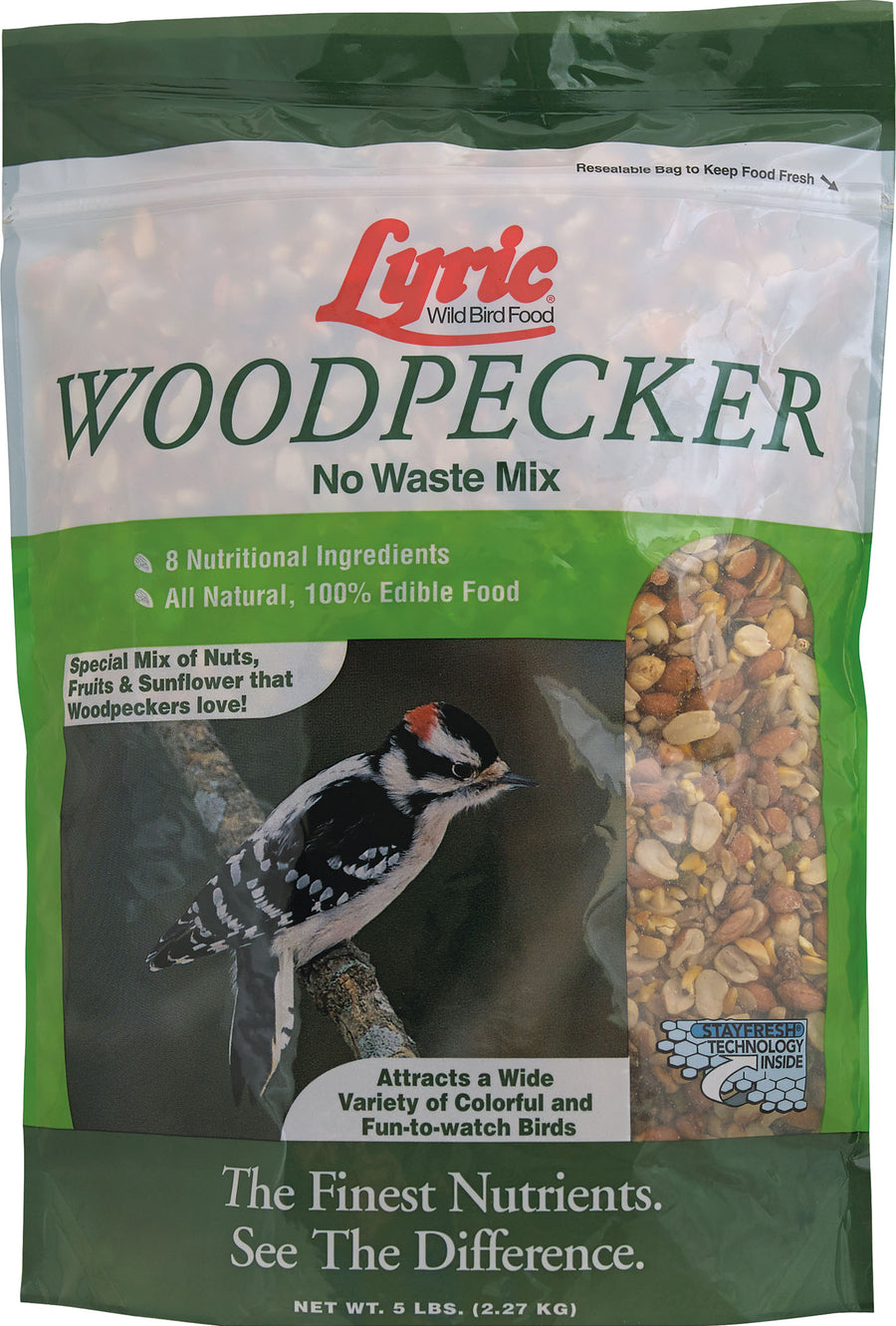 Lyric Woodpecker No Waste Wild Bird Mix, 5 lb - Woodpecker Mix
