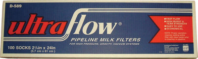 Ken Ag Ultraflo Filtering Sock, Tan, 2.25x24 in - Milk Filters