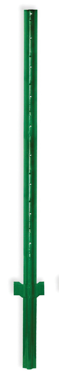 Garden Zone Heavy Duty Fence U-Post, Green, 6 ft - U Post Metal