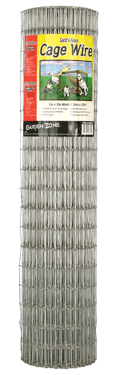 Garden Zone Welded Cage Wire Fencing 14 Gauge, 1x2x36 in x 25 ft
