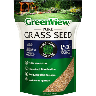 Greenview Pure Grass Seed Sun & Shade Mixture, 3 lb - Grass Seed Sun Shade