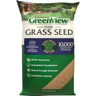 Greenview Fairway Formula Sun & Shade Mixture Grass Seed, 20 lb - Grass Seed Sun Shade