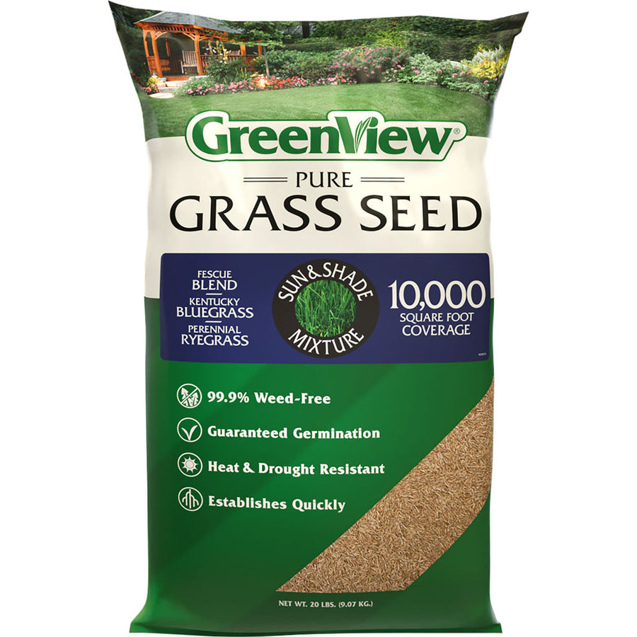 Greenview Fairway Formula Sun & Shade Mixture Grass Seed, 20 lb - Grass Seed Sun Shade