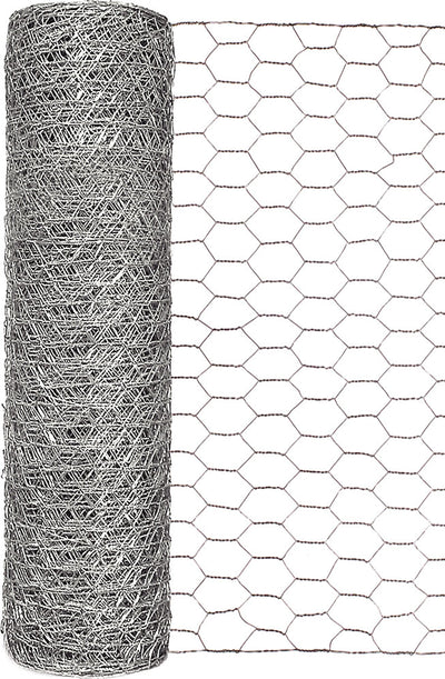 Garden Zone Galvanized Hex Netting, 1x18 in x 50 ft - Hex Netting 1 Inch