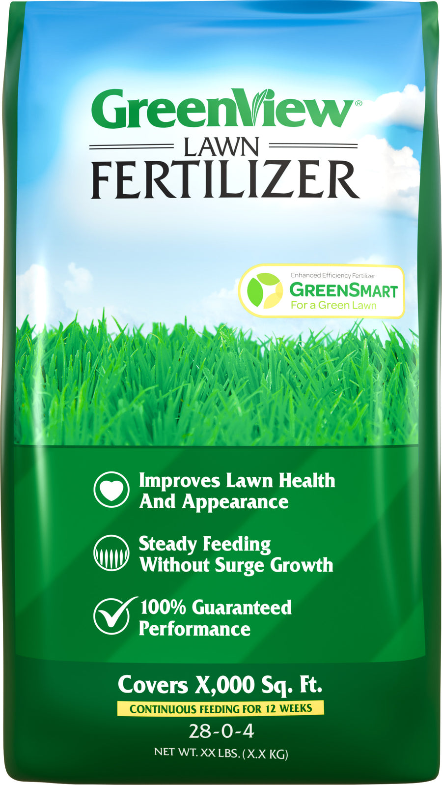 Greenview Lawn Fertilizer 28-0-4, 15000 sq ft - Granular Fertilizer