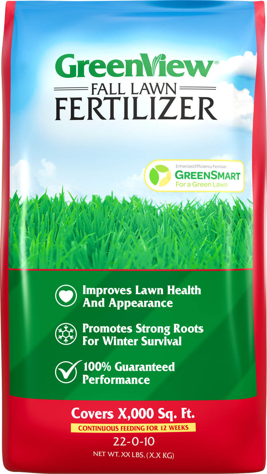 Greenview Fall Lawn Fertilizer 22-0-10, 15000 sq ft - Granular Fertilizer